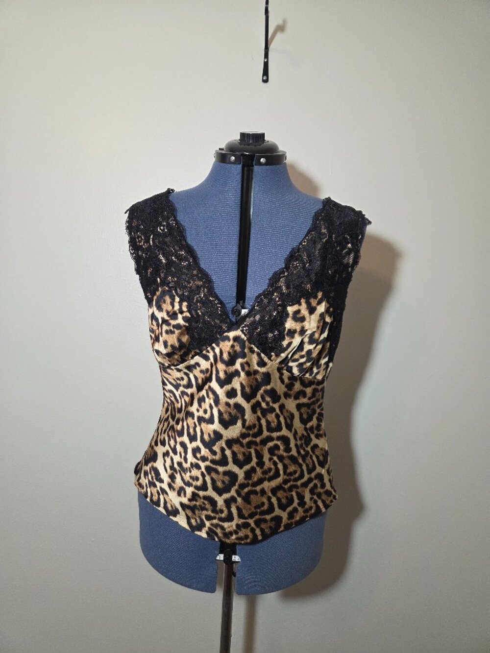 Lulus Leopard Print Lace Trim Tank Top
